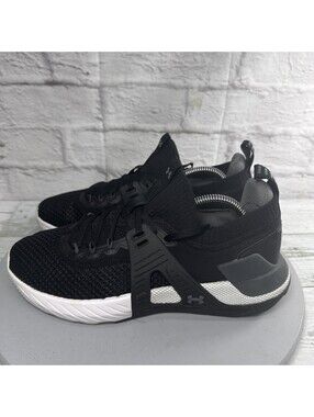 Under Armour Mens Project Rock 4 Training Shoe Black White Sneaker SIZE 8 [COPY]